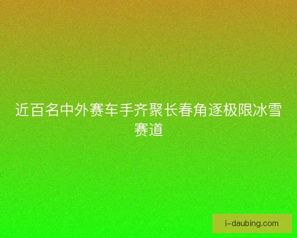近百名中外赛车手齐聚长春角逐极限冰雪赛道